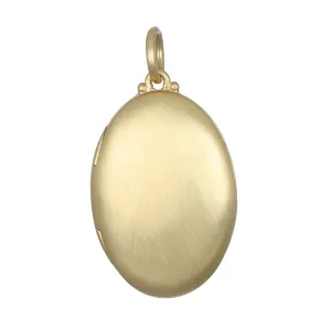 18 Karat Gold Large Oval Locket