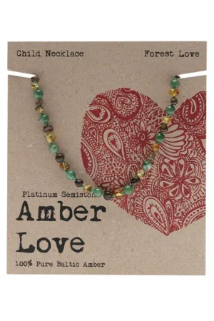 Amber Love Children's Necklace 100% Baltic Amber Forest 33cm