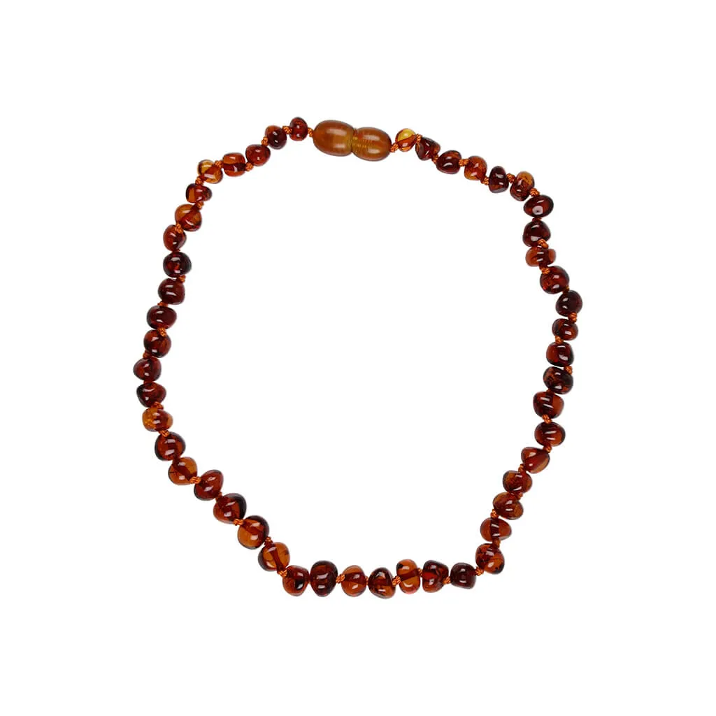 Amber Necklace Dark Cognac