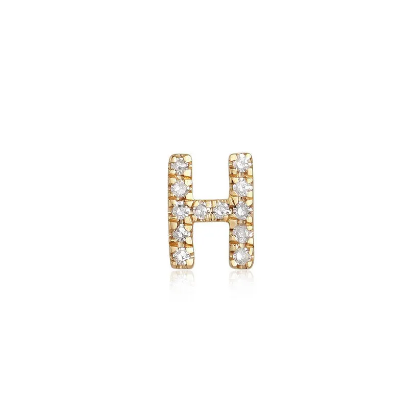 Beautiful Letter Diamond Stud Earrings