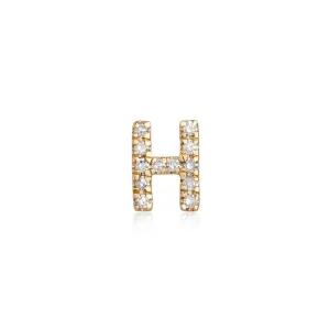 Beautiful Letter Diamond Stud Earrings