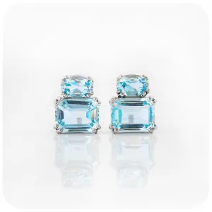 Charlotte, Sky Blue Topaz Stud Earrings