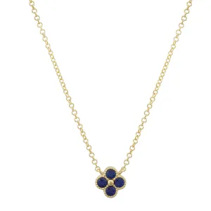 Clover Blue Sapphire Necklace