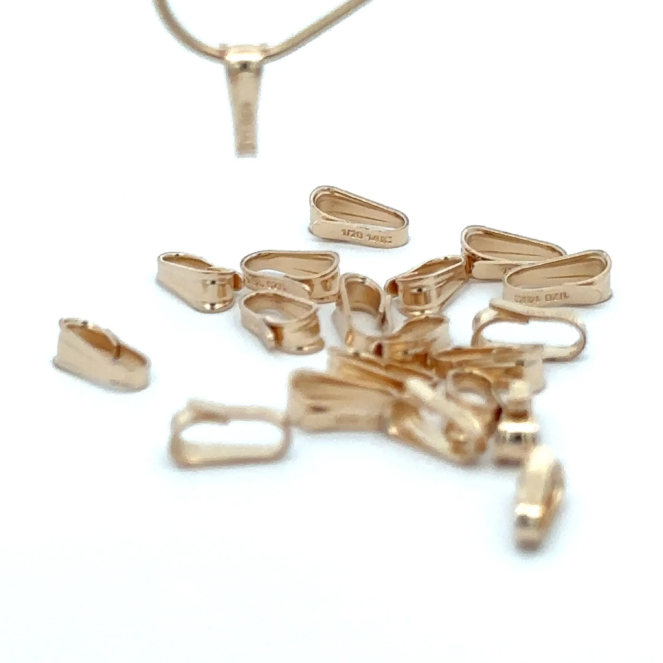 Elegant 14K Gold Filled  Small Locket Bails.