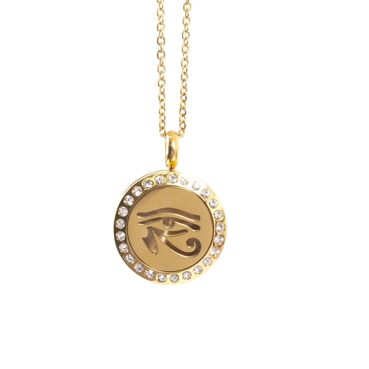 Eye of Horus | Aromatherapy Oil Diffuser Necklace Locket with Pad