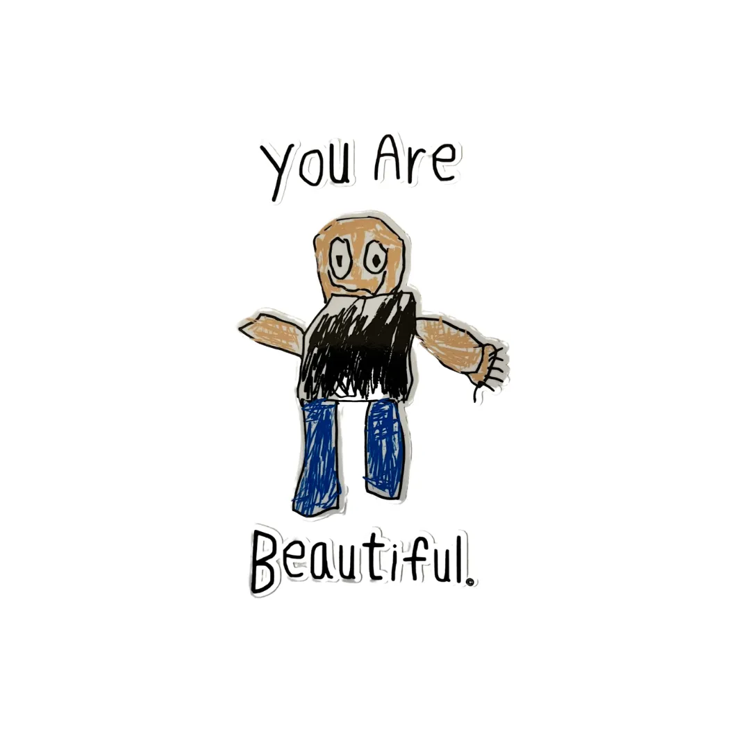 Forging Forward "You Are Beautiful" Sticker/Decal - 3.5"x 5.75"