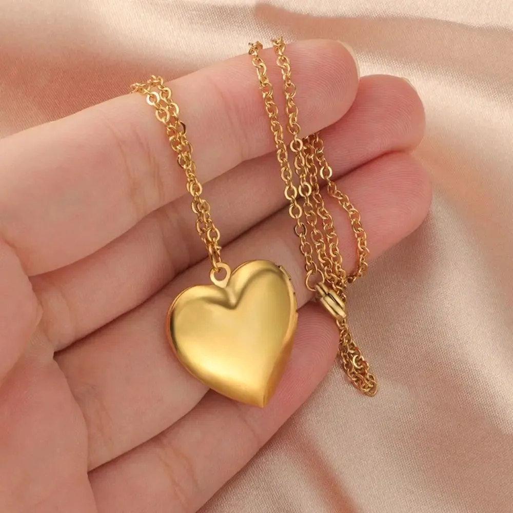 Heart Shaped Photo Locket Pendant