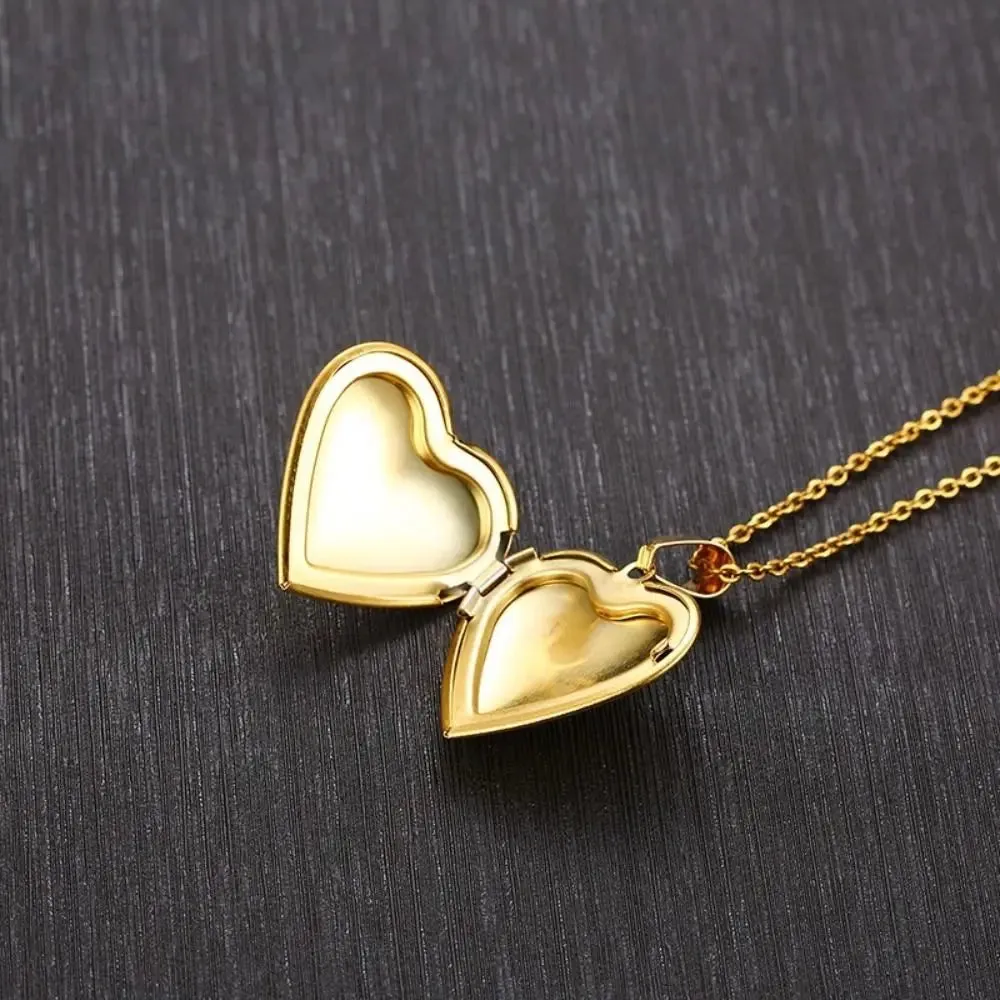 Heart Shaped Photo Locket Pendant