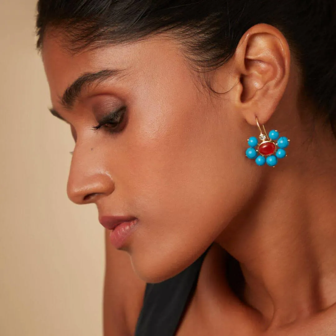 Iris Turquoise Earrings 