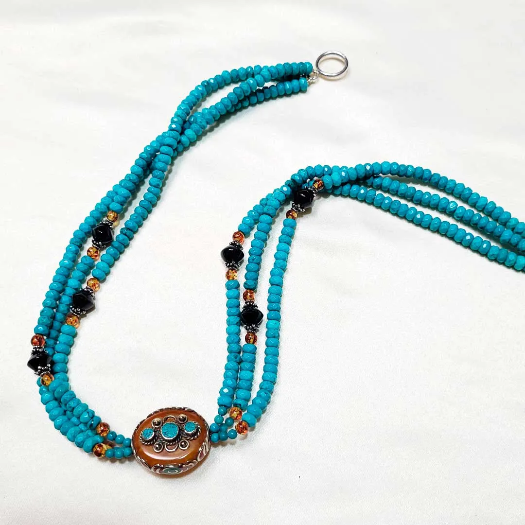 Jade and Amber Necklace