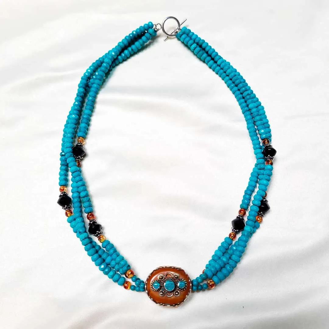 Jade and Amber Necklace