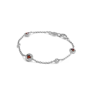 Max Bracelet with Garnet and Diamonds