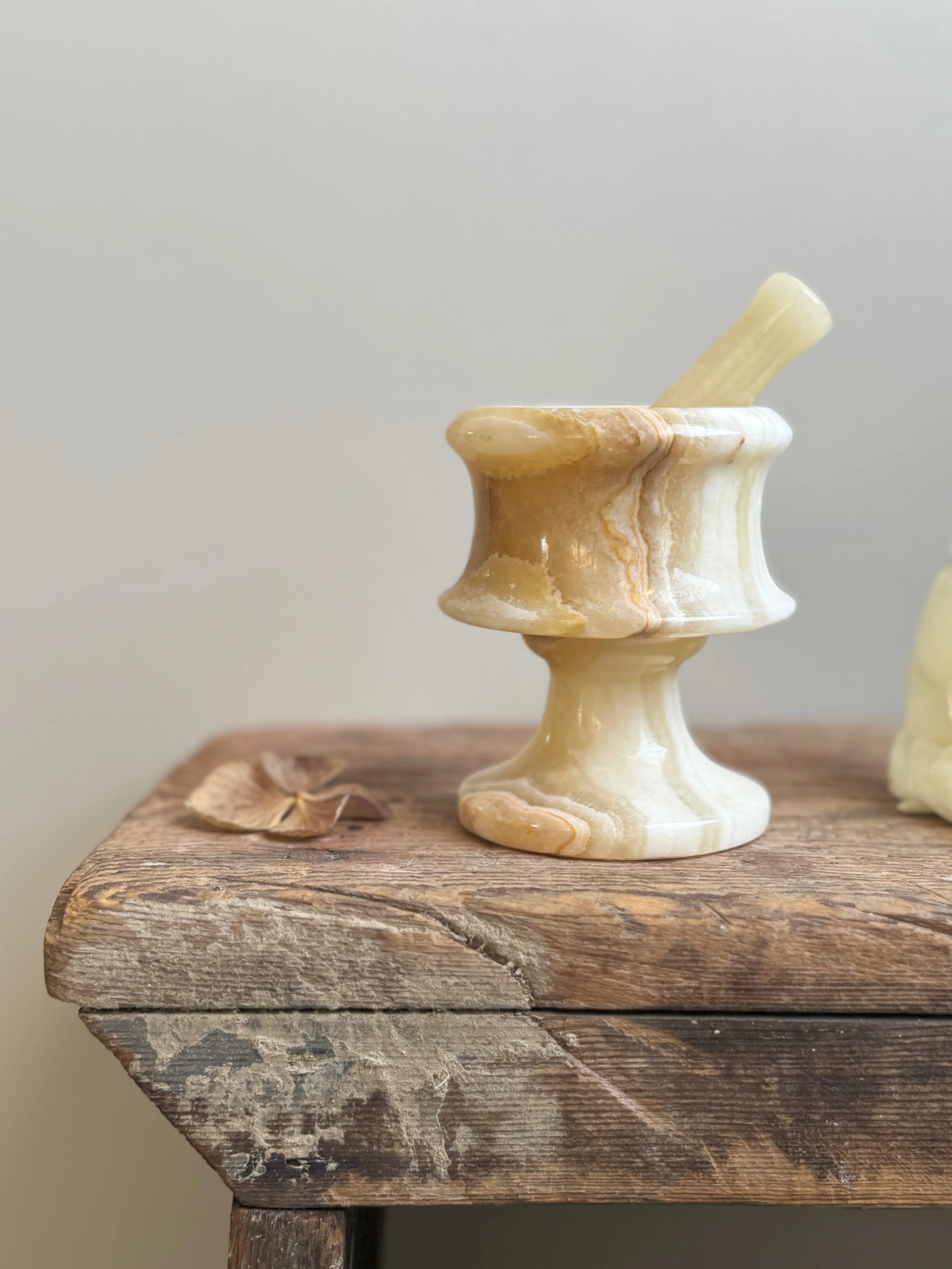 Miniature Vintage Onyx Pestle & Mortar