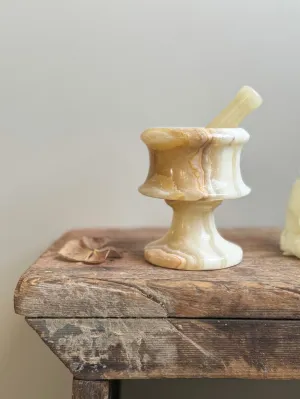 Miniature Vintage Onyx Pestle & Mortar
