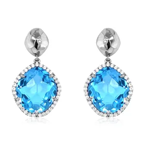 PANORAMA Earrings (1260) - Blue Topaz / SS