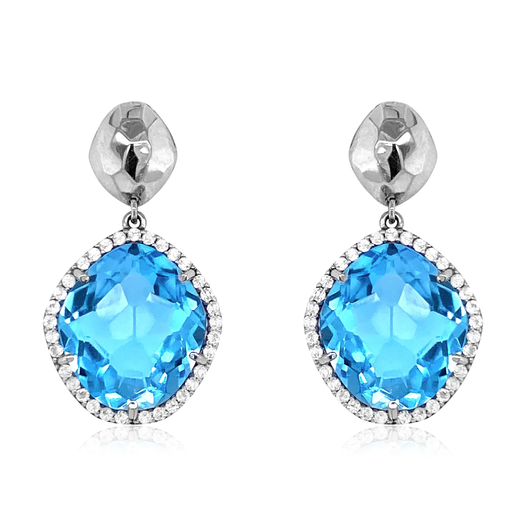 PANORAMA Earrings (1260) - Blue Topaz / SS