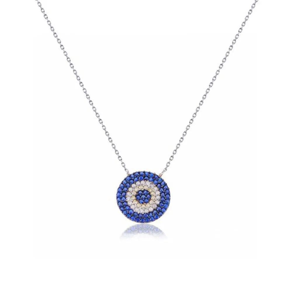 SAPPHIRE EVIL EYE NECKLACE