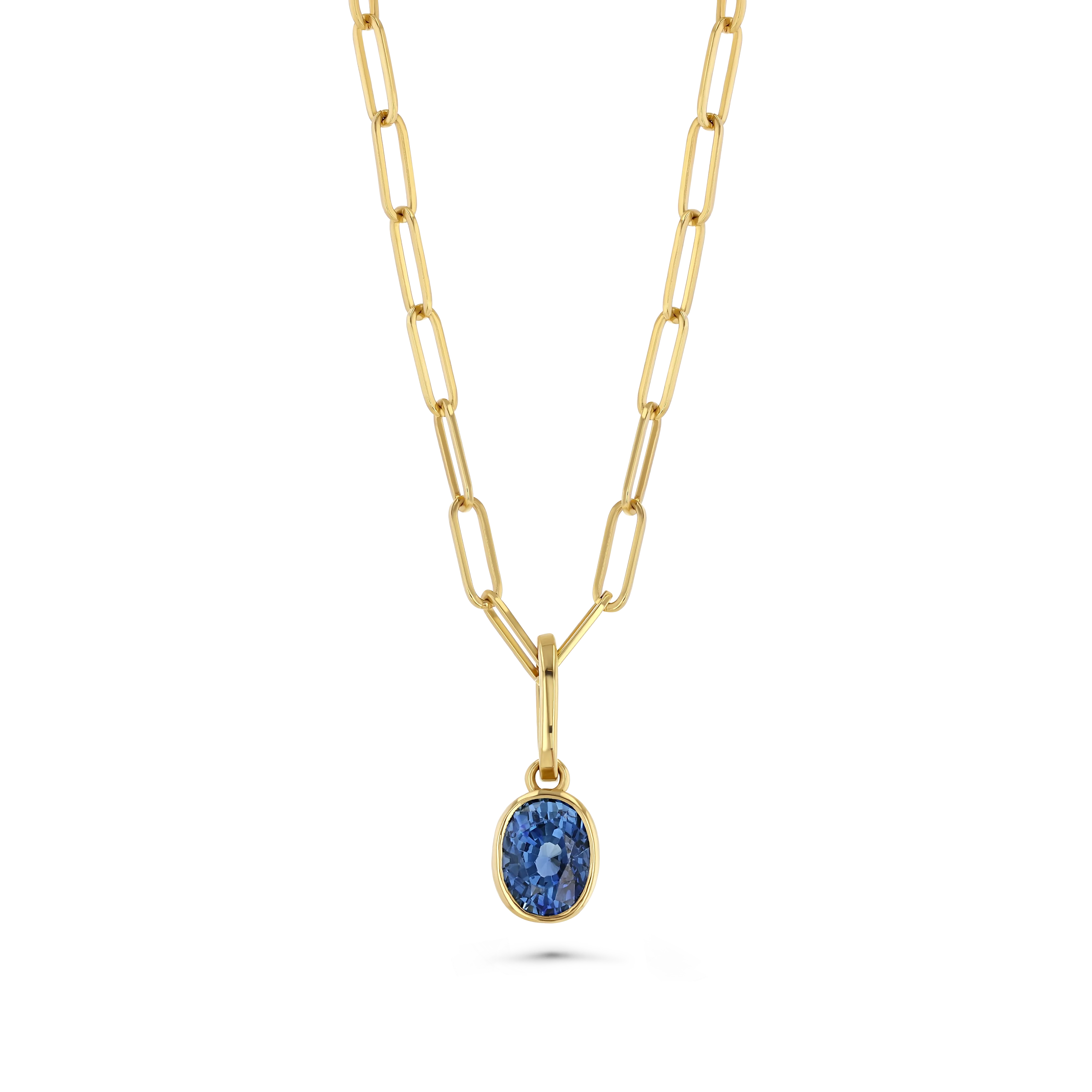 Sapphire Oval Charm