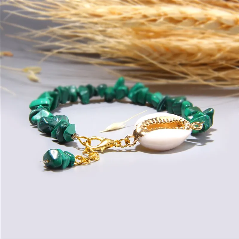 Shell Tassel Coral Amethyst Bracelets  Crystal Pearls Beaded  Earrings and  Necklace