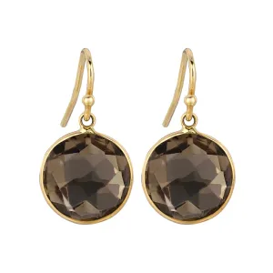 Smokey Topaz Lollipop Earrings