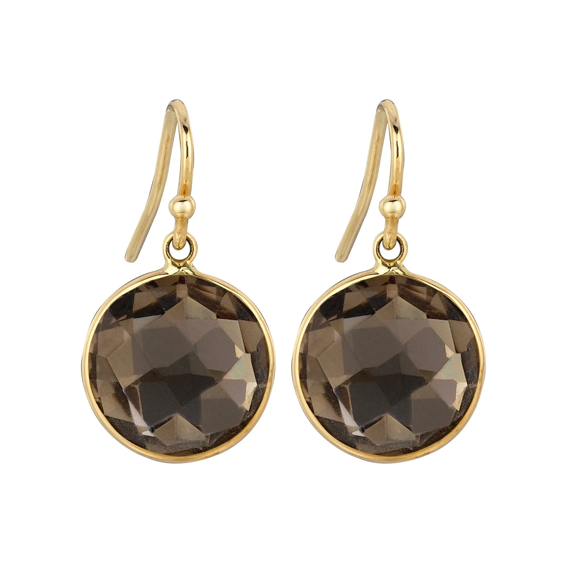 Smokey Topaz Lollipop Earrings