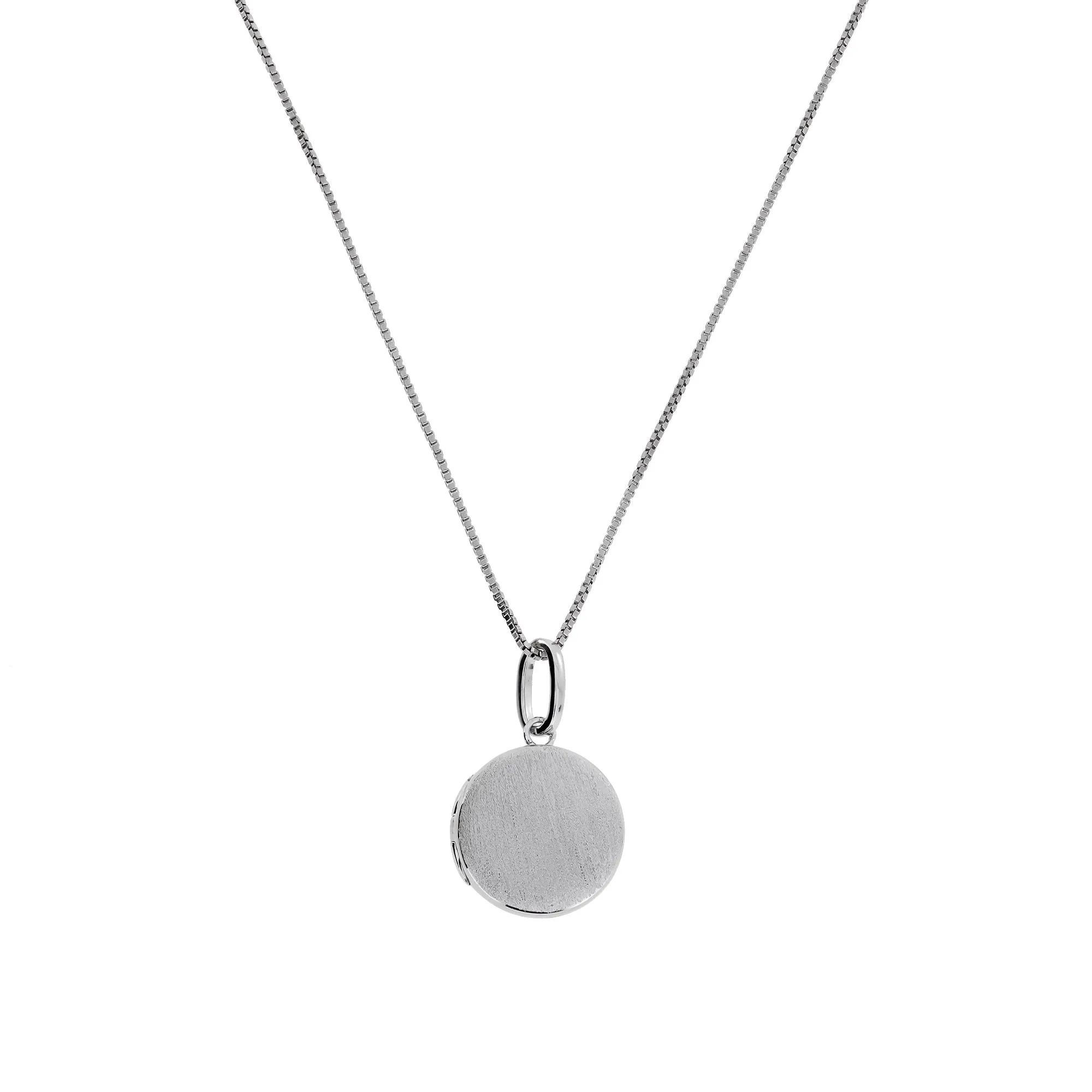 Sterling Silver Satin Elements Locket Pendant