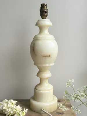 Vintage Carved Alabaster Lamp  Fully Working